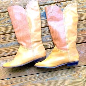 Textured Leather Boots